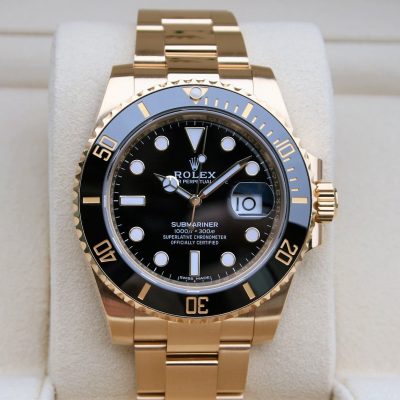 Rolex 116618 Submariner Yellow Gold Black Dial