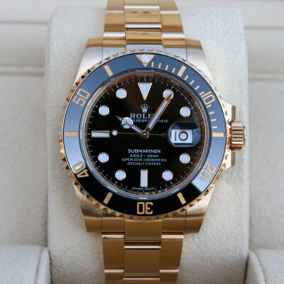 Rolex 116618 Submariner Yellow Gold Black Dial