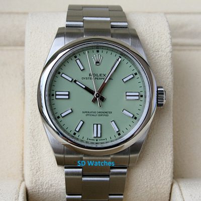 Rolex 134300 Oyster Perpetual 41MM Pistachio Dial NIB
