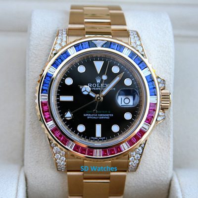 Rolex 116758SARU 18K Yellow Gold GMT Master II Watch
