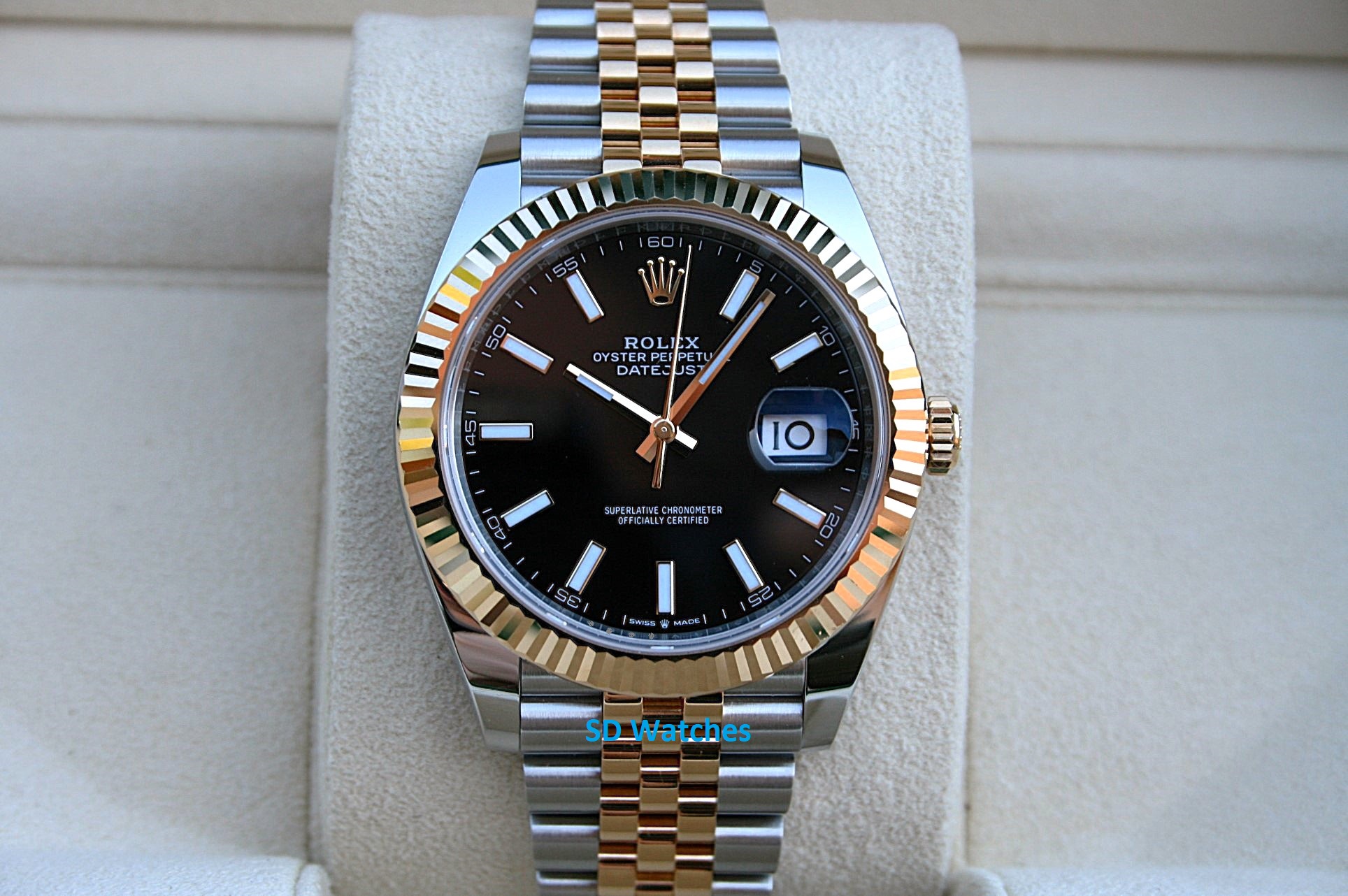 Rolex 126333 Datejust 41MM 18K/SS Black Marker Jubilee