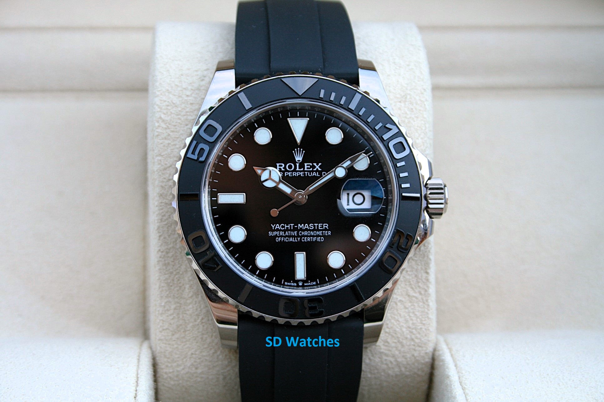 Rolex 226659 YACHTMASTER 42MM WATCH WHITE GOLD OYSTERFLEX