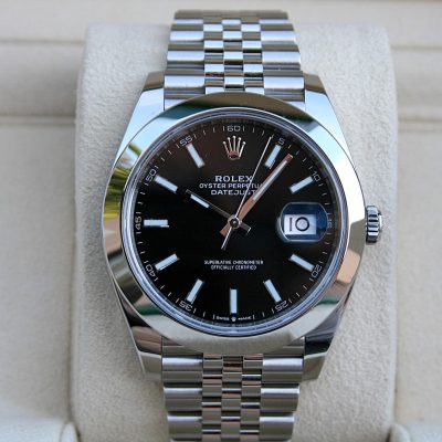 Rolex 126300 Datejust 41MM Black Stick Dial Jubilee