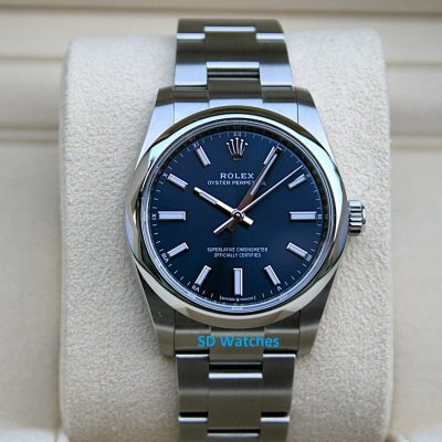 Rolex 124200 Oyster Perpetual Watch 34MM Blue Marker