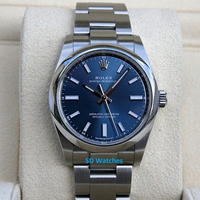 Rolex 124200 Oyster Perpetual Watch 34MM Blue Marker
