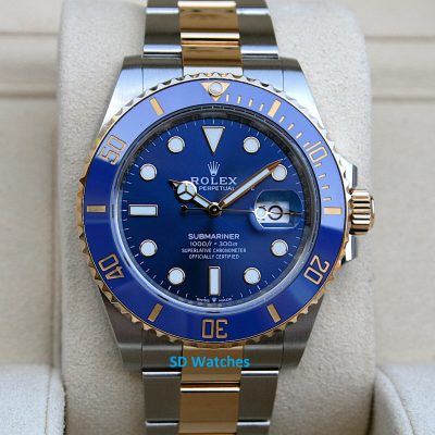 ROLEX 126613 SUBMARINER WATCH 18K/SS 41MM BLUE