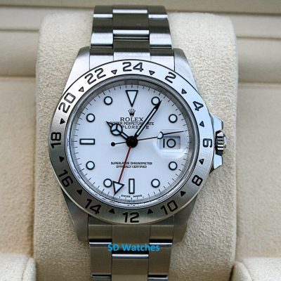 Rolex 16570 Explorer II Watch White Dial Polar 40MM CPO