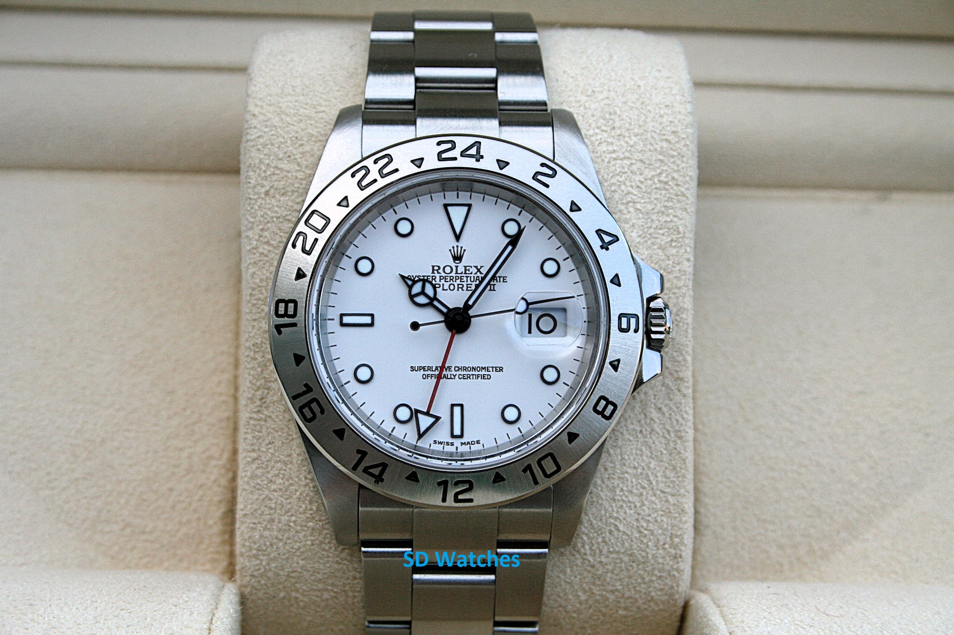 Rolex 16570 Explorer II Watch White Dial Polar 40MM CPO
