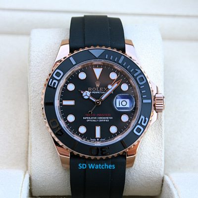 Rolex 126655 Yachtmaster 18K Rose Gold Watch Oysterflex 40MM