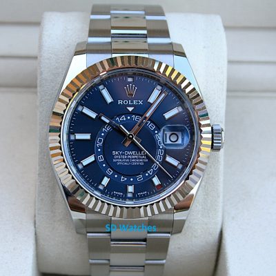 Rolex 326934 SKY-DWELLER BLUE DIAL WATCH