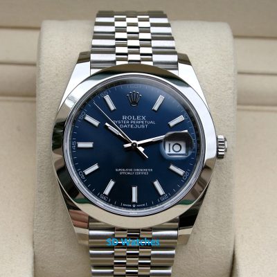 Rolex 126300 Datejust 41MM Blue Stick Dial Jubilee NIB