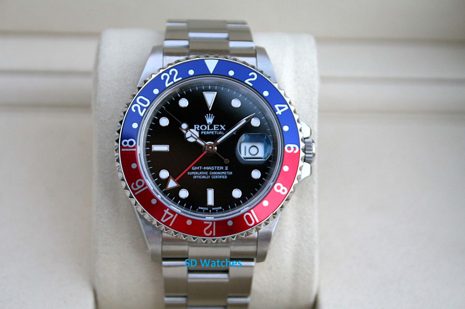Rolex 16710 CPO GMT Master Watch Pepsi