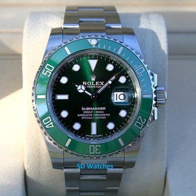 Rolex 116610LV Green Submariner Watch Hulk