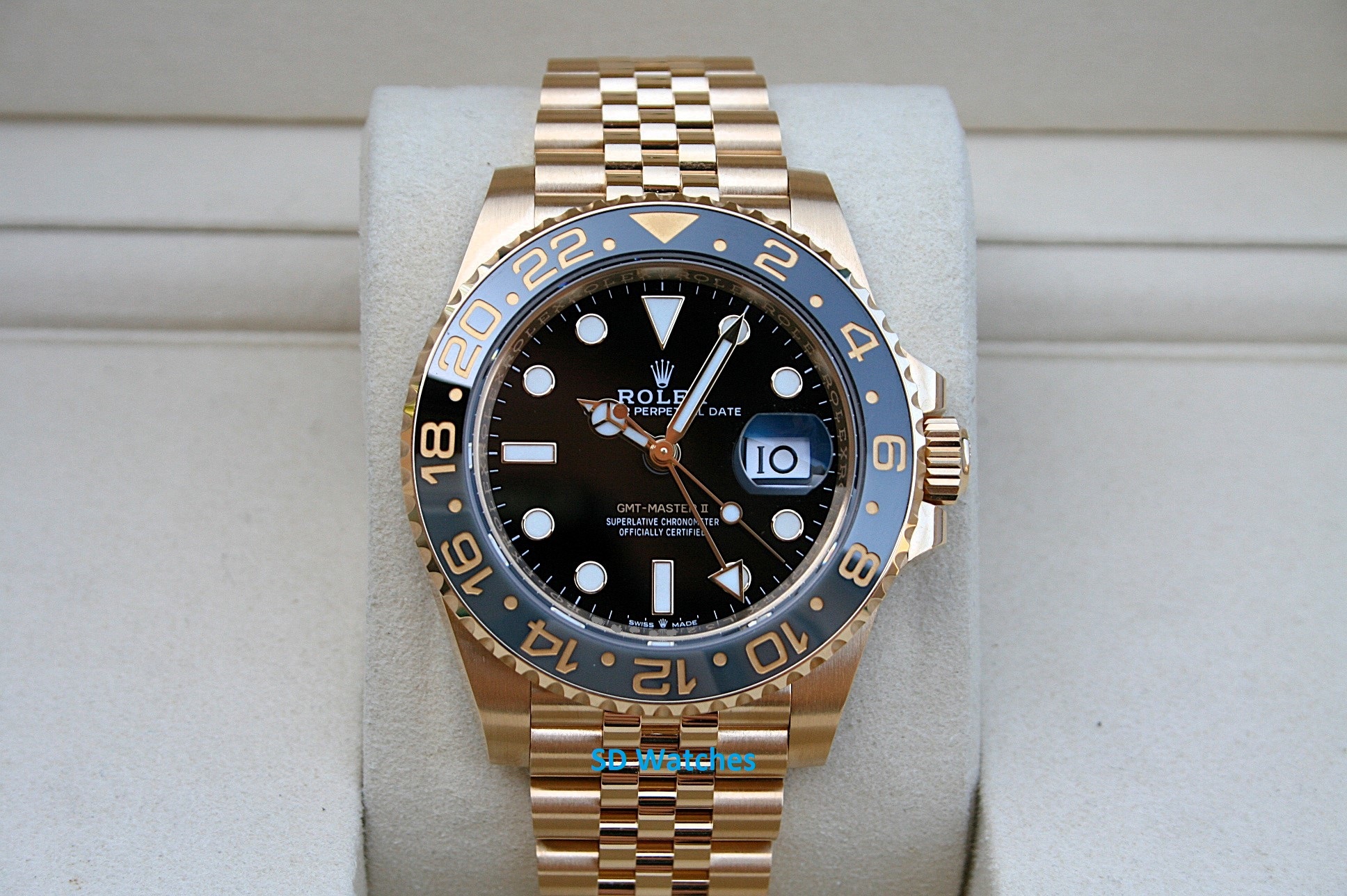 Rolex 126718GRNR GMT Master II 18K Yellow Gold Jubilee