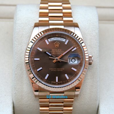 Rolex 118235 Day-Date 18K Rose Gold President Watch