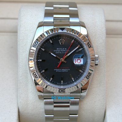 Rolex 116264 TURN-O-GRAPH WATCH BLACK DIAL