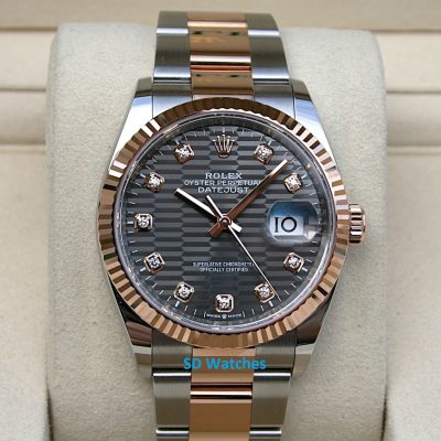 Rolex 126231 Datejust 18K/SS Slate Motif Diamond Dial
